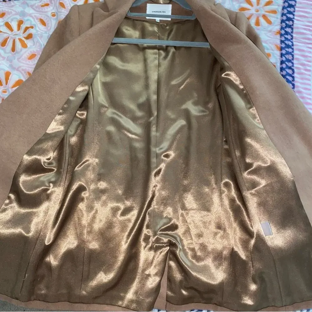 Emerson Fry $328 JUDE Jacket Camel Wool Cashmere sz 00 NWOT